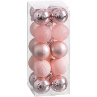 Unyqoos Set van 20 roze kerstballen voor feestelijke decoratie in huis