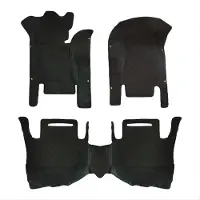 Happiq Auto Vloermatten – Voor auto’s / universeel gebruik – 5-zits sedan / wagon interieur accessoires – Zwart & Blauw, tapijt