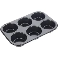 Unyqoos Grote muffinvorm met 6 vakken en antiaanbaklaag voor bakken