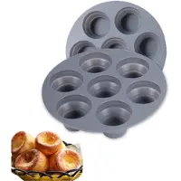 Unyqoos Dubbele set siliconen muffinvormpjes met zeven holtes voor veelzijdig bakplezier