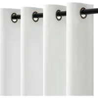 Unyqoos Linnenlook witte gordijnen met oogjes voor woonkamer en slaapkamer