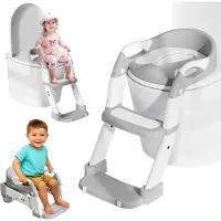 Unyqoos Kindvriendelijke 3-in-1 Toilettrainer met Trap voor Zindelijkheidstraining