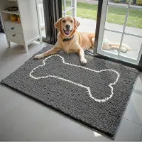 Unyqoos Wasbare antislip mat 50x80 cm voor binnen met vuilabsorberende eigenschappen