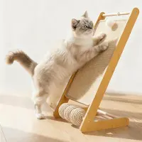 Unyqoos Innovatief L-vormig krabmeubel voor katten met sisal en speelgoedballen
