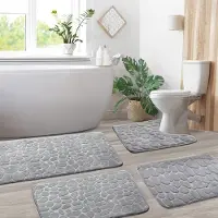 Unyqoos Deluxe 4-delige Badmatset met Antislip en Wasbare Traagschuim Comfort in Diverse Maten