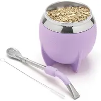 Unyqoos Complete Yerba Mate Set met Roestvrijstalen Beker, Bombilla en Reinigingsborstel voor Optimaal Genot