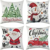 Unyqoos Decoratieve kussensloop met kerstthema voor feestelijke sfeer in huis