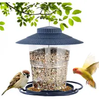 Unyqoos Weerbestendig vogelvoederhuisje met grote capaciteit voor balkon en tuin