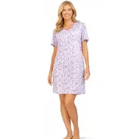Comtessa - Dames nachthemd - mauve - bloemen - katoen - zomer - maat 40