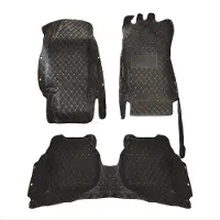 Happiq Auto Vloermatten Set – Voor SUV 2020–heden 5-Zits – Volledige Dekking / Waterdichte All-Weather Interieur Bescherming – PU Leer Black Gold