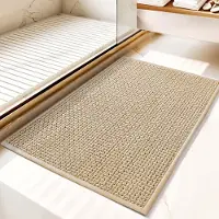 Unyqoos Zachte en Absorberende Chenille Badmat met Antislip voor Badkamer