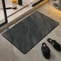 Unyqoos Absorberende antislip badmat met marmerpatroon voor veilige badkamer