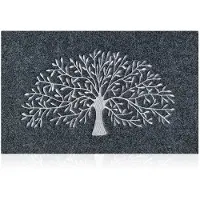 Unyqoos Decoratieve en deurmat voor binnen en buiten met antislip laag, grijs, 45**70 cm