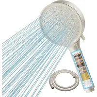 Unyqoos Waterbesparende handdouche met filter en zes instelbare straalsoorten
