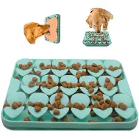 Unyqoos Antislipmat voor huisdieren, gemaakt van voedselveilig siliconen, geschikt voor honden en katten – 20,5 x 20,5 x 1,7 cm, met 84 sterke zuignappen, voor langzaam voeren en stressvermindering