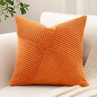 Unyqoos Decoratieve kussensloop van corduroy met gestreept patroon voor woonkamer