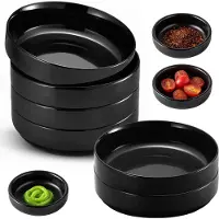 Unyqoos Set van 6 compacte ronde schaaltjes voor dips, sauzen en snacks
