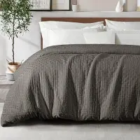 Unyqoos Comfortabel en Warm Dekbed voor Alle Seizoenen in Donkergrijs Design