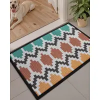 Unyqoos Kleine deurmat met antislip en vuilopvang voor binnen en buiten gebruik, 32x59 cm