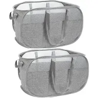 Unyqoos Opvouwbare Pop-up Wasmand met Ademend Mesh en Ruimtebesparend Ontwerp voor Thuis en Reizen