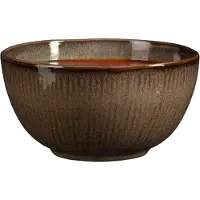 Mica Decorations Soepkom Nusa - bruin - 14 x 7 cm - keramiek - kommetjes/schaaltjes - 500 ml