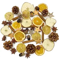 Unyqoos Complete Set van 52 Natuurlijke Kerstdecoraties voor Creatieve Adventskransen