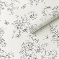Unyqoos Decoratieve zelfklevende bloemenbehangfolie voor meubels en muren 44 cm x 10 m