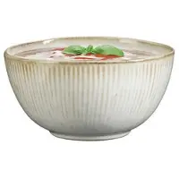 Mica Decorations Soepkom Nusa - creme kleur - 14 x 7 cm - keramiek - kommetjes/schaaltjes - 500 ml