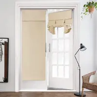 Unyqoos Beige verduisterend deurgordijn voor privacy en stijl in huis en kantoor