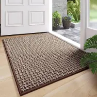 Unyqoos Dunne antislip deurmat voor binnen, vuilvangend en wasbaar, 60 x 90 cm