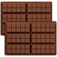 Unyqoos Diepe siliconen chocoladevormen set voor zes borden met anti-aanbaklaag