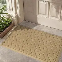 Unyqoos Absorberende Antislip Deurmat voor Binnen en Buiten, Vuilvang en Wasbaar, 43 x 75 cm, Kaki