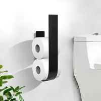 Unyqoos Zelfklevende wandmontage toiletpapierhouder voor drie rollen in zwart ontwerp