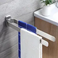 Unyqoos Dubbele handdoekhouder van roestvrij staal voor badkamer en keuken 40 cm