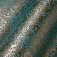 Unyqoos Klassiek blauw en goud vliesbehang met barokmotief voor iedere ruimte