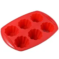 Unyqoos Siliconen Muffinvorm voor 6 Stuks, Veilig, Flexibel en Vaatwasserbestendig