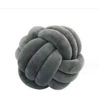 Unyqoos Stijlvol Geknoopt Kussen voor Decoratie, Zacht en Comfortabel voor Sofa, Bed en Meer, 25 cm, Donkergrijs