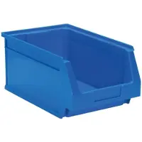Unyqoos Blauwe stapelbare opbergbak met etikettenhouder en 3,2 liter inhoud