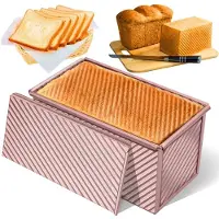 Unyqoos Roségouden Broodbakvorm met Deksel voor Perfect Geroosterd Brood en Gebak