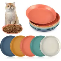 Unyqoos Stijlvolle Keramische Voederbakken Set voor Katten en Kleine Dieren, Inclusief Antislip Matten, 10-Delig