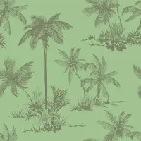 Unyqoos Tropisch Lichtgroen Zelfklevend Behang met Palmmotief voor Interieurdecoratie