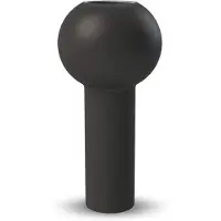 Unyqoos Handgemaakte zwarte vaas met mat oppervlak en Scandinavisch design, 32cm, Keramiek