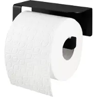 Unyqoos Zelfklevende toiletrolhouder van roestvrij staal – geen boren nodig, mat oppervlak, met opbergruimte voor badkamer en keuken, kras- en corrosiebestendig