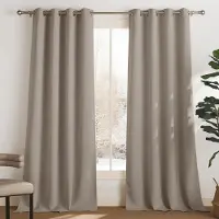 Unyqoos Set van twee verduisterende gordijnen met isolerende thermofunctie voor slaapkamer