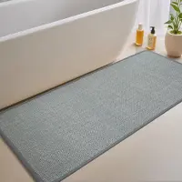 Unyqoos Grijze badmat met antislip en ultradun ontwerp, 60 x 150 cm