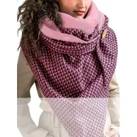 Unyqoos Warme en Zachte Oversized Driehoekige Sjaal voor Dames in Retrostijl