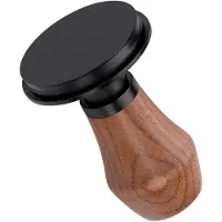 Unyqoos Espresso-tamper 51 mm – Met klikmechanisme, zelfnivellerend, verstelbare veerkracht (6,8/11,3/13,6 kg), roestvrij staal 304 en handvat van Amerikaans walnoothout