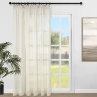 Unyqoos Transparante Gordijnen met Elegante Plooiband voor Stijlvolle Interieurs, 300 x 240 cm