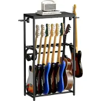 Unyqoos standaard voor meerdere muziekinstrumenten met opbergruimte en bescherming