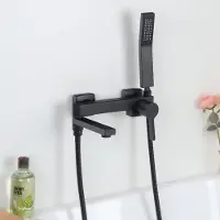 Unyqoos Stijlvolle wandgemonteerde badkraan met draaibare uitloop en handdouche